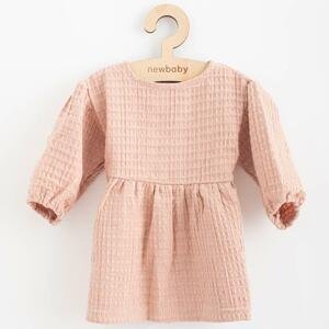 Kojenecké mušelínové šaty New Baby Comfort clothes Varianta: růžová/80 (9-12m)