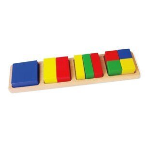 Dřevěná vkládačka kostky Viga Zlomky - multicolor