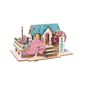 Woodcraft construction kit Woodcraft Dřevěné 3D puzzle Jarní dům