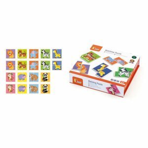 Dřevěná puzzle Viga Zvířátka 36ks - multicolor