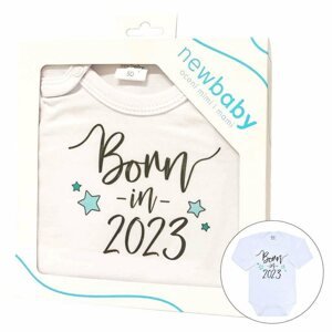 Body s potiskem New Baby Born in 2022 - dárkové balení Varianta: bílá/74 (6-9m)