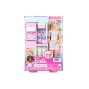Barbie Prodavačka zmrzliny blondýnka herní set HCN46