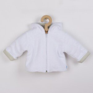 Luxusní dětský zimní kabátek s kapucí New Baby Snowy collection Varianta: bílá/86 (12-18m)