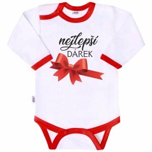 Body s potiskem New Baby nejlepší DÁREK Varianta: červená/86 (12-18m)