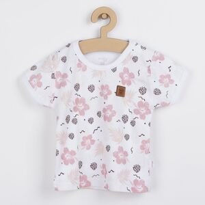Kojenecké tričko s krátkým rukávem Koala Flowers Varianta: růžová/80 (9-12m)