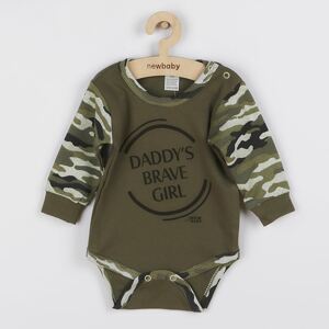 Kojenecké body s dlouhým rukávem New Baby Army girl Varianta: zelená/92 (18-24m)