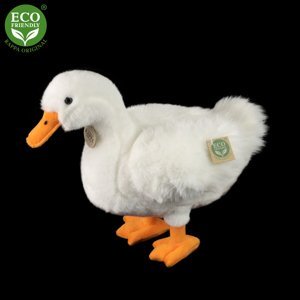 RAPPA Plyšová kachna bílá 33 cm ECO-FRIENDLY