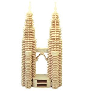 Woodcraft construction kit Woodcraft Dřevěné 3D puzzle Petronas Twin Towers