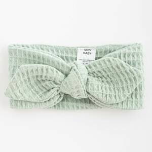 Kojenecká mušelínová čelenka New Baby Comfort clothes šalvějová - zelená/univerzální