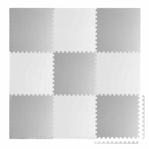 Ricokids Pěnová podložka puzzle bílá a šedá 60 x 60 cm 9 ks.