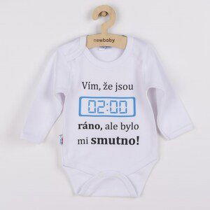 Body s potiskem New Baby 02:00 ráno Varianta: bílá/80 (9-12m)