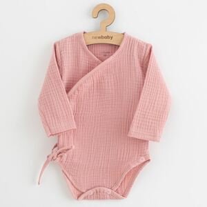 Kojenecké mušelínové body s bočním zavazováním New Baby Soft dress Varianta: růžová/68 (4-6m)