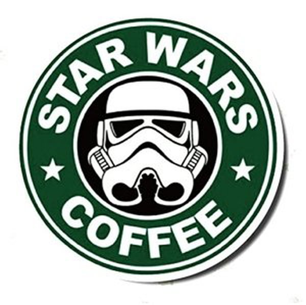 Dudlu Nálepka na auto - Star Wars coffee