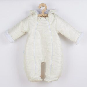 Zimní kojenecká kombinéza s kapucí a oušky New Baby Pumi Varianta: cream - béžová/74 (6-9m)