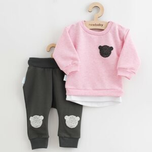Kojenecká souprava tričko a tepláčky New Baby Brave Bear ABS Varianta: růžová/56 (0-3m)