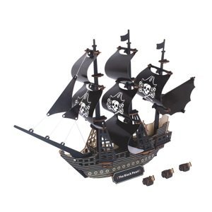 Woodcraft construction kit Woodcraft Dřevěné 3D puzzle Pirátská loď Černá perla