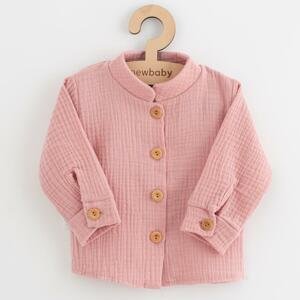 Viga Kojenecká mušelínová košiNew Baby Soft dress Varianta: Kojenecká mušelínová košile New Baby Soft dress - růžová/74 (6-9m)