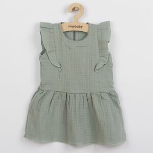 Kojenecké mušelínové šaty New Baby Summer Nature Collection Varianta: mátové - zelená/68 (4-6m)