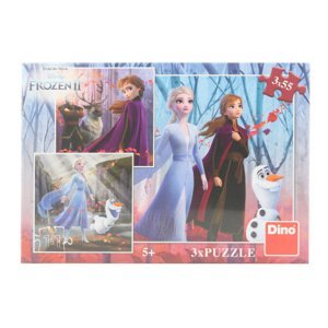 Dudlu Puzzle Frozen II 3 x 55 dílků