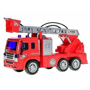 Auto hasiči stříkající vodu a výsuvným žebříkem 24 cm (CENA ZA 1 ks)