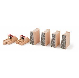 Dudlu Příslušenství k dráze - Rozšířený set kolejí: zarážky s magnetem, bloky