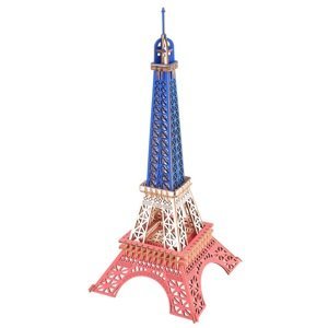 Woodcraft construction kit Woodcraft Dřevěné 3D puzzle Eiffelova věž v barvách Francie