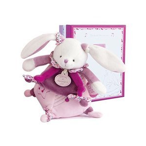 Doudou et Compagnie Paris Doudou Hudební hračka růžový králíček 17 cm