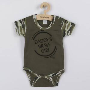 Kojenecké body s krátkým rukávem New Baby Army girl Varianta: zelená/68 (4-6m)