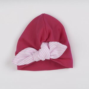 Dívčí čepička turban New Baby For Girls Varianta: stripes - růžová/68 (4-6m)