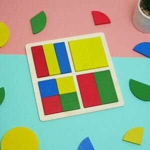 Dudlu Dětské geometrické puzzle - čtverce