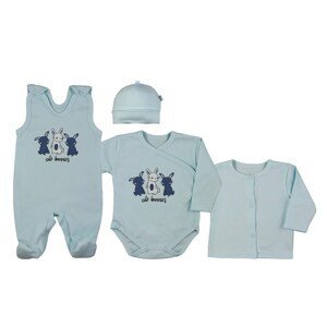 4-dílná kojenecká souprava Koala Rabbit Varianta: blue - modrá/56 (0-3m)