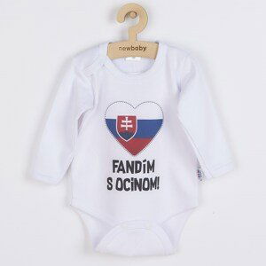 Body s potiskem New Baby Fandím s ocinom biele Varianta: bílá/50