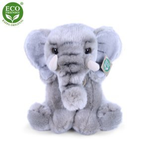 RAPPA Plyšový slon 27 cm ECO-FRIENDLY
