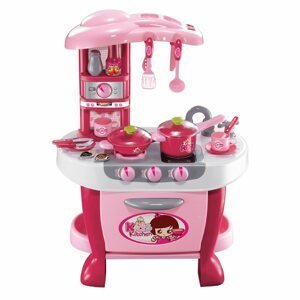 Velká dětská kuchyňka s dotykovým sensorem Baby Mix + příslušenství - růžová Varianta: Baby Mix + příslušenství - růžová