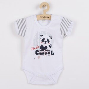 Kojenecké body s krátkým rukávem New Baby Panda Varianta: šedá/80 (9-12m)