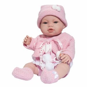Berbesa Luxusní dětská panenka-miminko Varianta: Nela 43cm - růžová