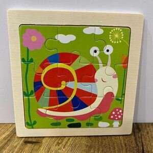 Dřevěné puzzle pro děti - šnek