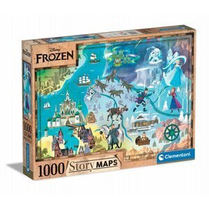 Dudlu Puzzle 1000 dílků Disney Mapa - Frozen