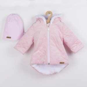Zimní kojenecký kabátek s čepičkou Nicol Kids Winter Varianta: růžová/68 (4-6m)