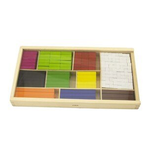 Viga Dřevěné počítací kostky pro děti - multicolor