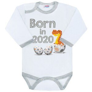 Body s potiskem New Baby Born in 2020 šedo-bílé Varianta: šedá/56 (0-3m)