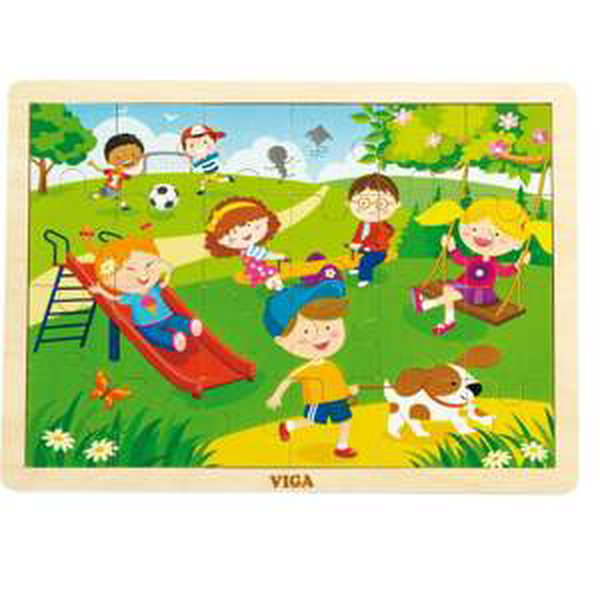 Dětské dřevěné puzzle Viga Varianta: Jaro - multicolor