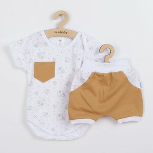 2-dílná letní bavlněná souprava New Baby Perfect Summer Varianta: hnědá/80 (9-12m)