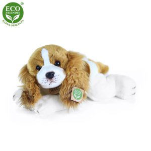 RAPPA Plyšový pes kavalír king charles španěl ležící 30 cm ECO-FRIENDLY