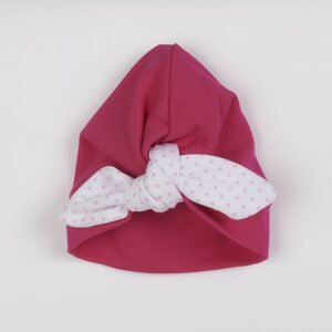 Dívčí čepička turban New Baby For Girls Varianta: dots - růžová/74 (6-9m)