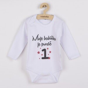 Body s potiskem New Baby Moje babička je prostě jednička Varianta: červená/86 (12-18m)