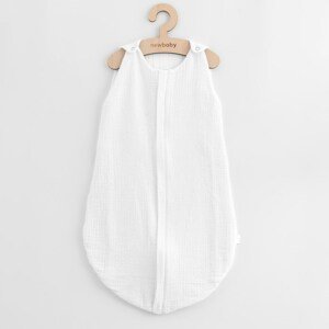 Mušelínový spací vak pro miminka New Baby - bílá/0-6 m