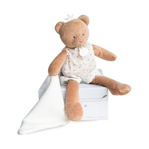 Doudou et Compagnie Paris Doudou Dárková sada - plyšová hračka medvídek s dečkou 28 cm