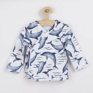 Kojenecká bavlněná košilka Nicol Dolphin Varianta: modrá/56 (0-3m)
