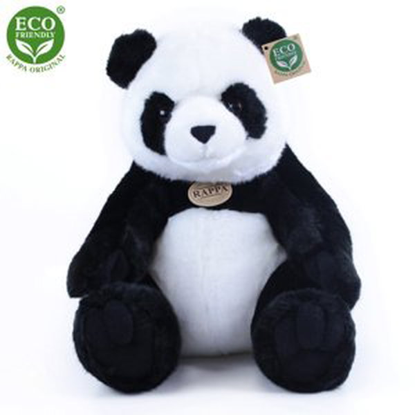 RAPPA Plyšová panda sedící 31 cm ECO-FRIENDLY